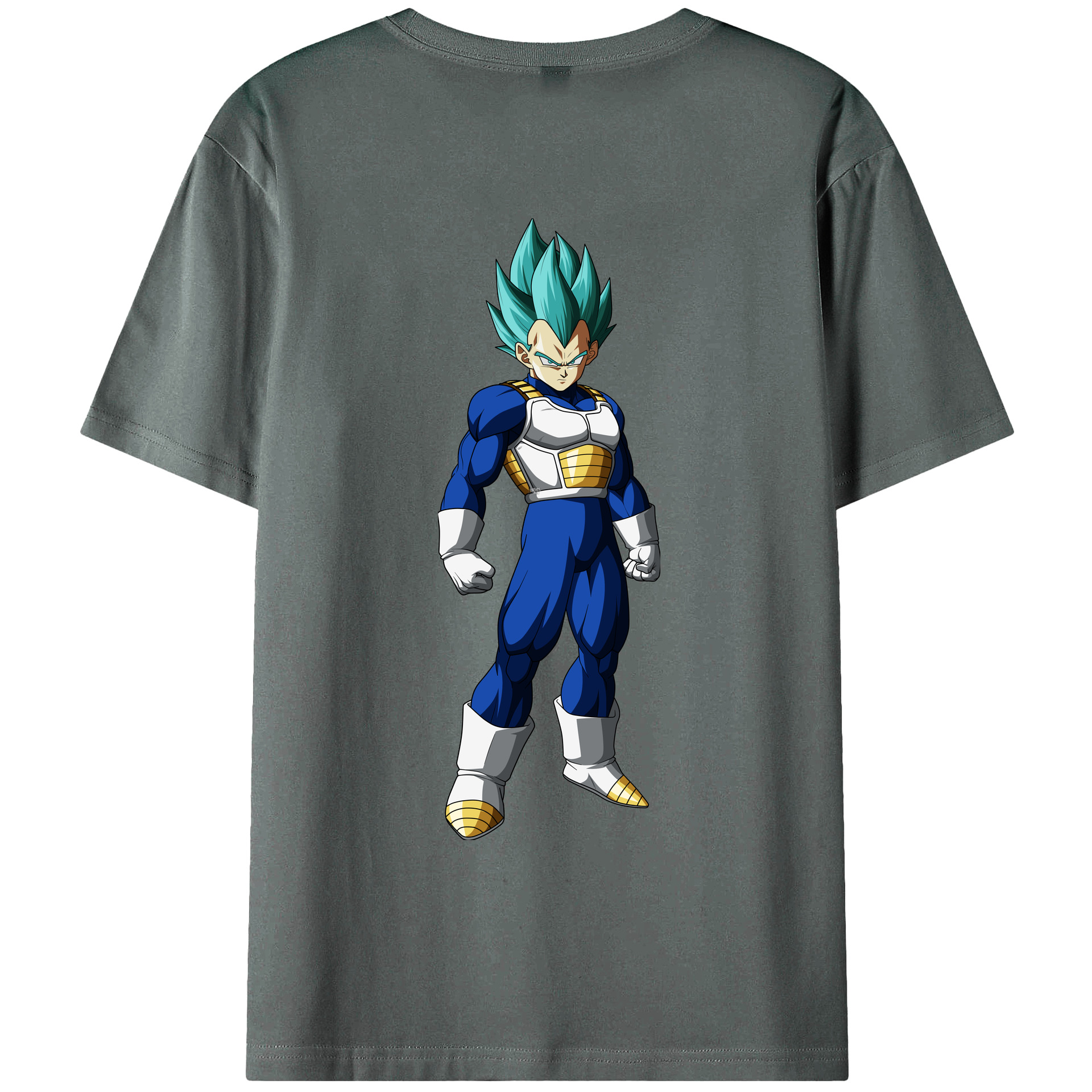 （画像用） ドラゴンボール ベジータ四世（Bejīta Yonsei）DRAGON BALL Vegeta IV 綿100％ メンズ半袖Tシャツ（バックプリント） 通気性